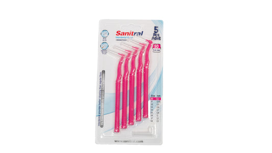 Sanitral ‘Angle’ Pink Interdental Brush + 0.4mm