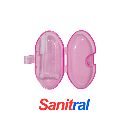 Sanitral Toothbrush Kit- Pink 0-2 Years-Set Of 3