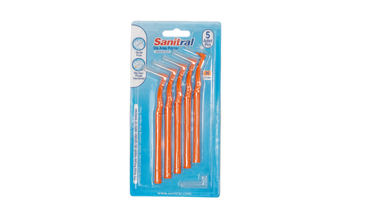 Sanitral ‘Angle’ Orange  Interdental Brush + 1.2mm