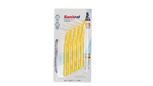 Sanitral ‘Angle’ Yellow Interdental Brush +0.45mm