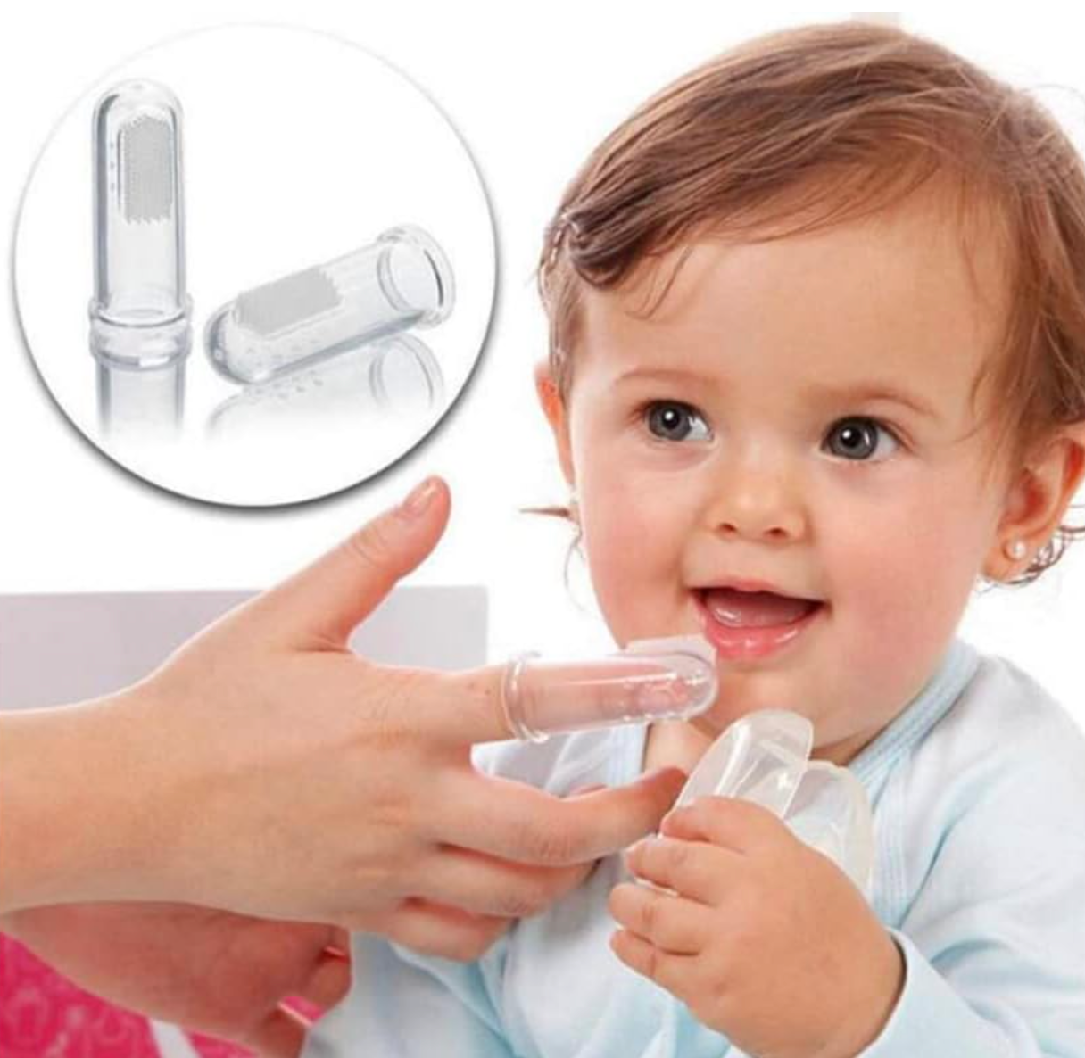 Finger Toothbrush Pack of 3 Blue