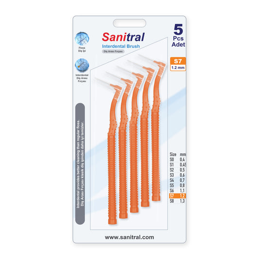 Angle Interdental Brush — Orange 1.2mm