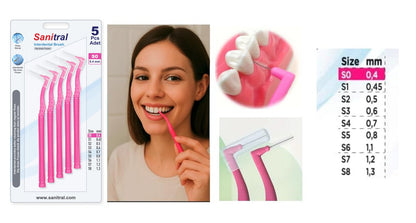 Angle Interdental Brush — Pink 0.4mm