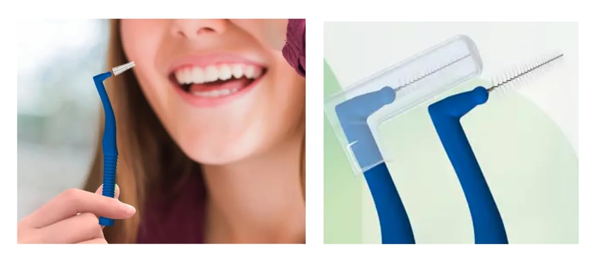 Angle Interdental Brush — Blue 0.6mm