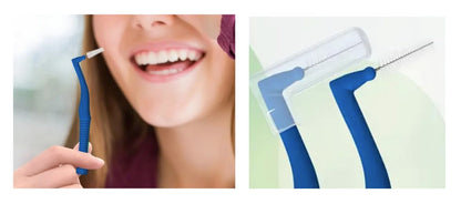 Angle Interdental Brush — Blue 0.6mm