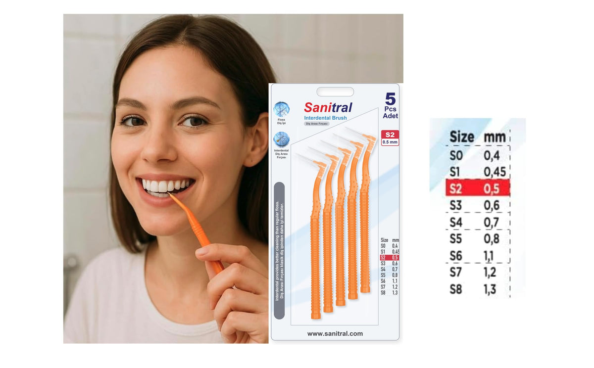 Angle Interdental Brush — Orange 0.5mm
