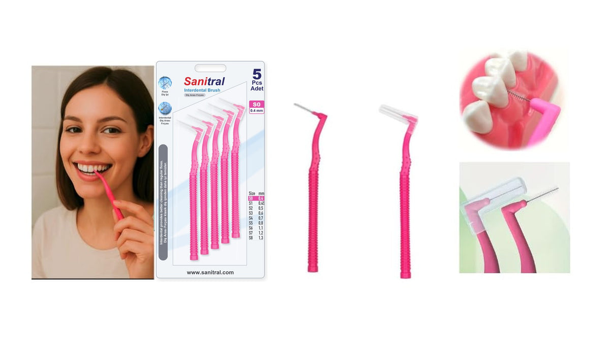 Angle Interdental Brush — Pink 0.4mm