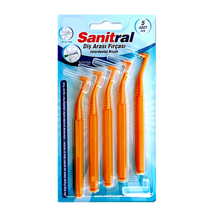 Sanitral Angle Interdental Brush (1.2 mm)-Orange (Copy)