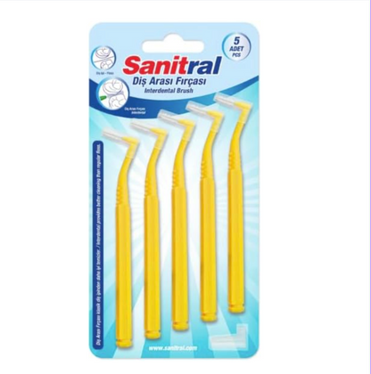 Sanitral ‘Angle’ Yellow Interdental Brush + 0.7mm