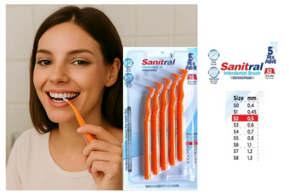 Sanitral ‘Angle’ Orange Interdental Brush +0.5mm