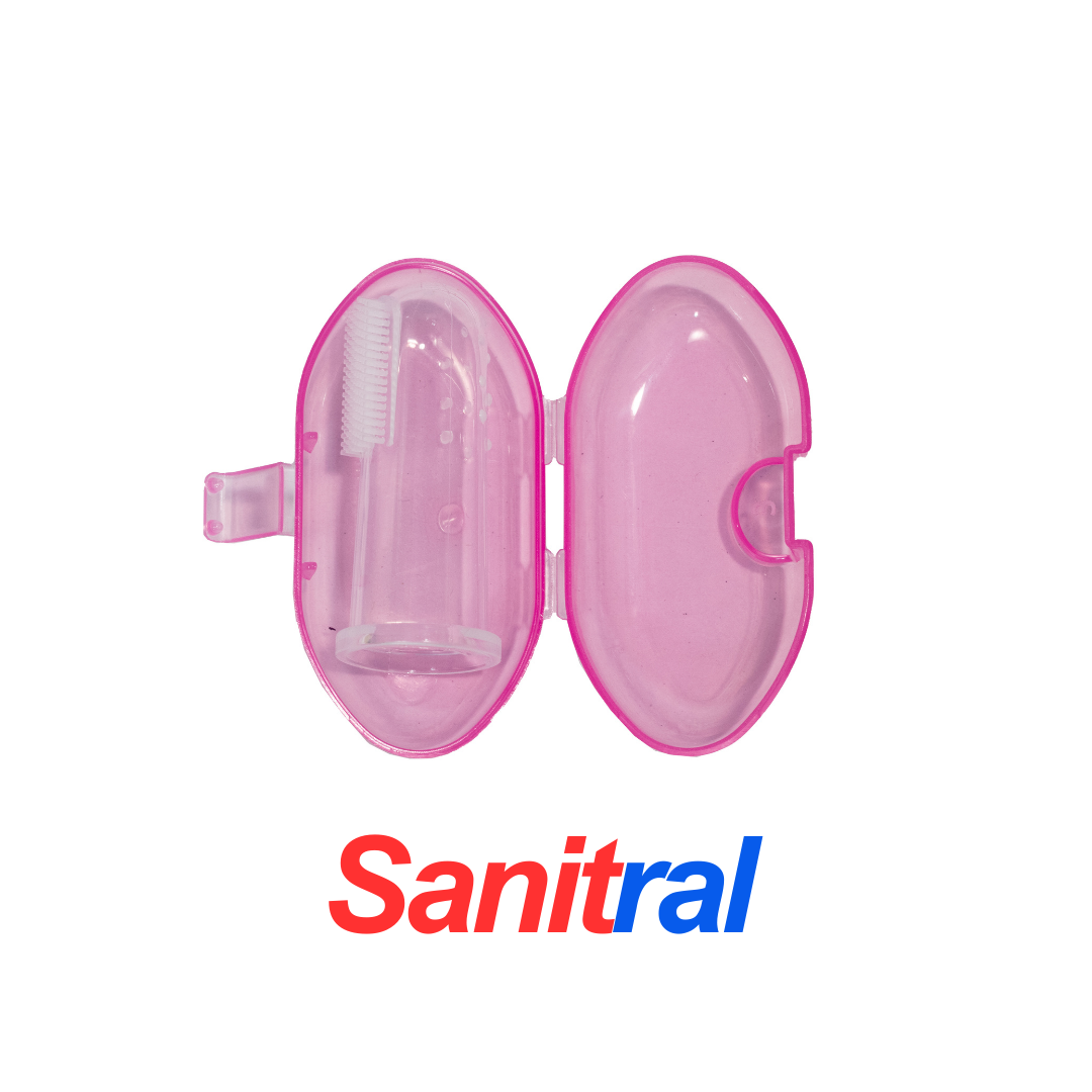 Sanitral Toothbrush Kit- Pink 0-2 Years-Set Of 3