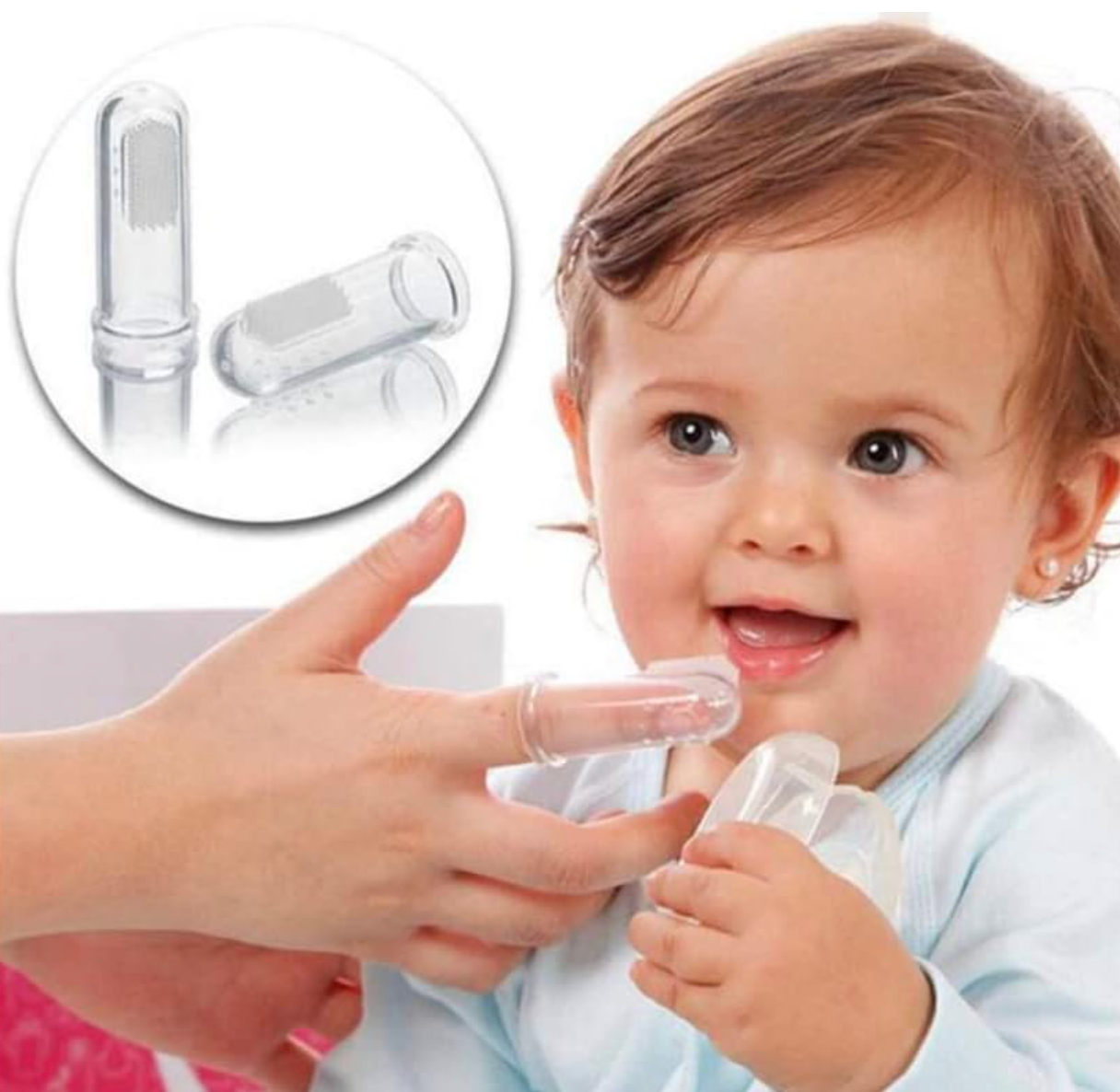 Finger Toothbrush Pack of 3 Transparent